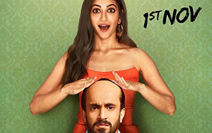 Kriti Kharbanda and Sunny Singh in the poster of Abhishek Pathak`s comedy film `Ujda Chaman`